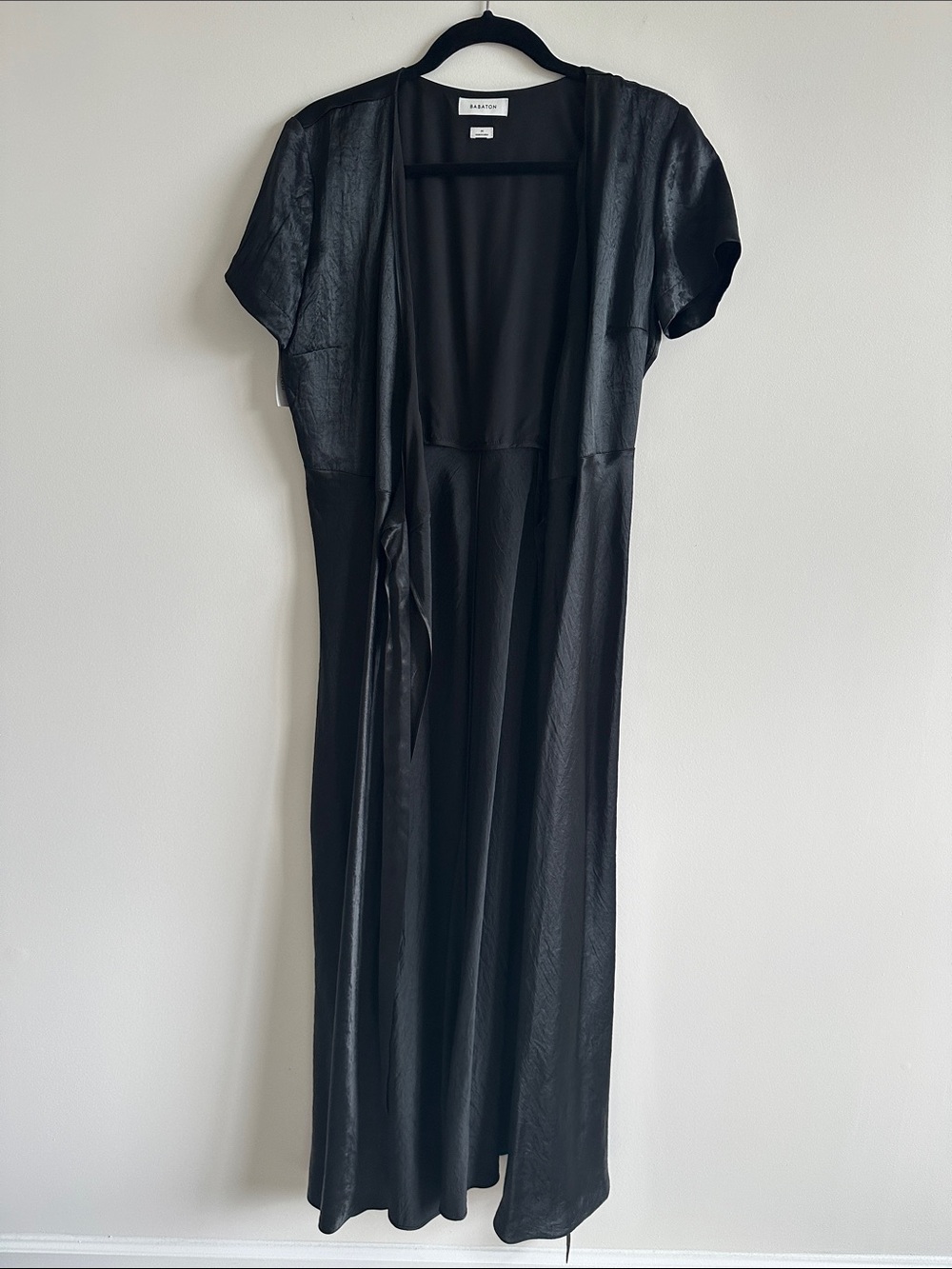 Aritzia Babaton Maxi Satin Wrap Dress Size M - Picture 6 of 7
